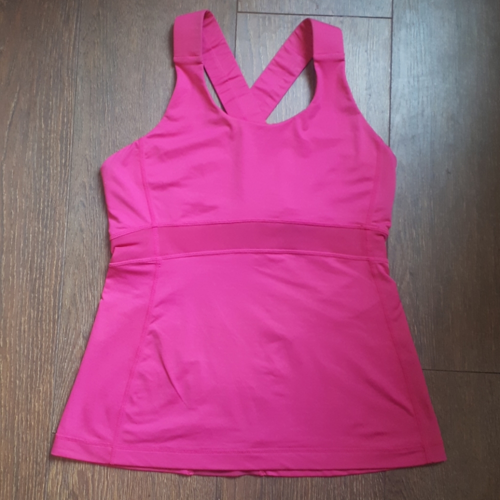 Pink lululemon workout top
